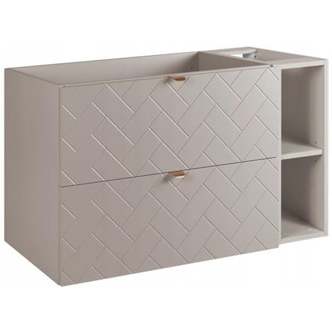 | Mobiletto 100 cm - Beige Mat - Mobili da bagno - Mobiletti - Senza ripiano - Beige Library - Foto 1