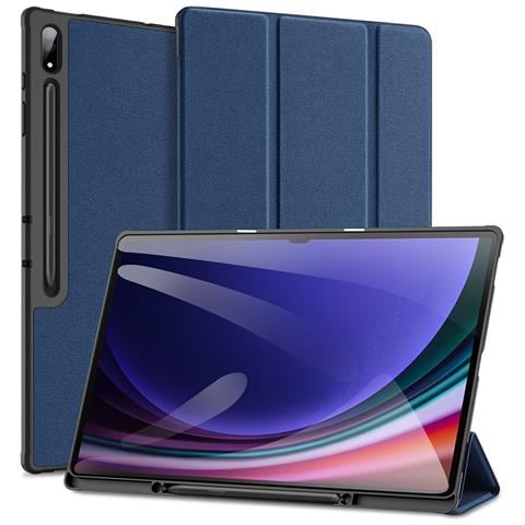 Cover per Galaxy Tab S10 Ultra / S9 Ultra / S8 Ultra - Pelle /PU, Blu, Auto Wake /Sleep - Foto 1