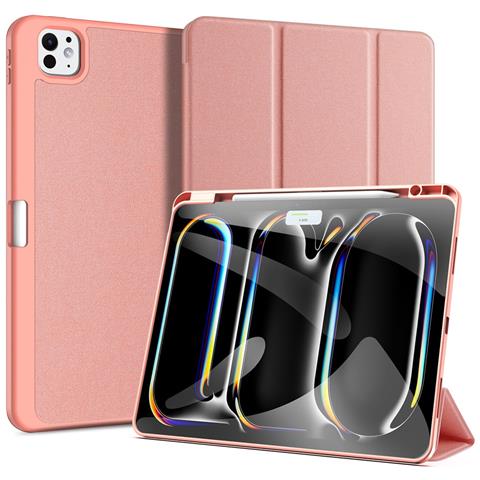 Cover per iPad Pro 13 (2024) - Pelle /PU, Rosa, Auto Wake /Sleep - Foto 1