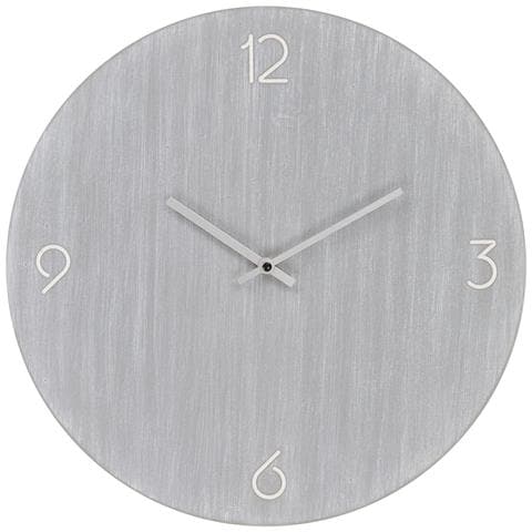 Orologio Da Parete Ravenna In Mdf Grigio Chiaro Con Movimento Silenzioso Ø40 Cm - Foto 1