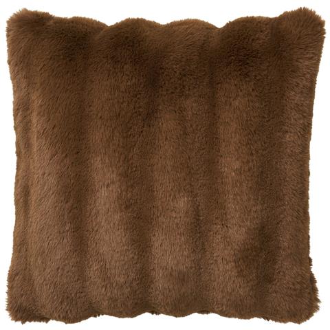 Cuscino Galena In Ecopelliccia Marrone 45x45 Cm - Foto 1
