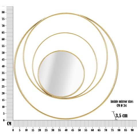 Specchio Con Cornice Vkh500-oro-metallo-80x3,5x80 Cm - Foto 6
