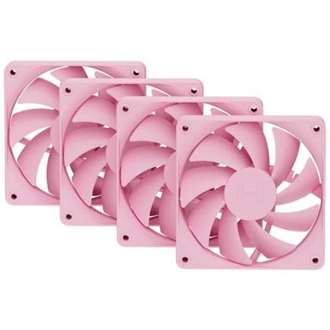 FAN- -FA12-SM-4 sistema di raffreddamento per computer Processore Ventilatore 12 cm Rosa 4 pz - Foto 1