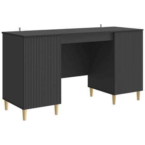 Scrivania Nero 142,5 x 50 x 75 cm Legno ingegnerizzato - Foto 1