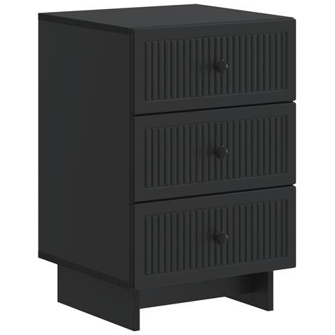 Armadio da Notte Nero 43 x 41 x 66,5 cm Legno ingegnerizzato - Foto 1