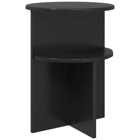 Tavolo laterale Rovere Nero Ø 39,5 x 55 cm Legno ingegnerizzato - Foto 1