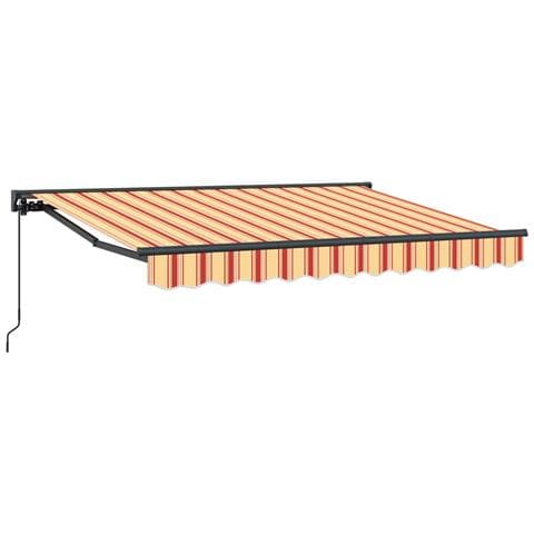 Tenda retrattile manuale Giallo, Arancione e Bianco 3,5 x 2 m - Foto 1