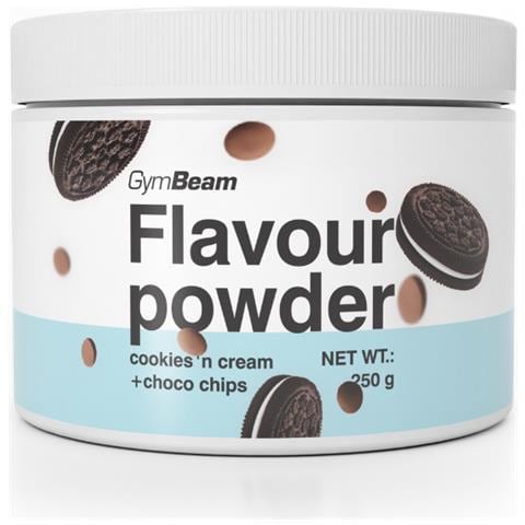 Aromatizzante Flavour Powder con fibre 250 g Biscotti con Panna e Scaglie di Cioccolato - Foto 1