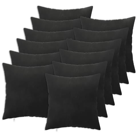 Cuscino con cuscino HEERLEN 12 pz Nero Velluto - Foto 1