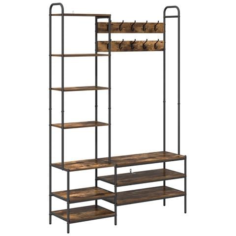 Appendiabiti con panca per scarpe Rovere Fumo - Foto 1