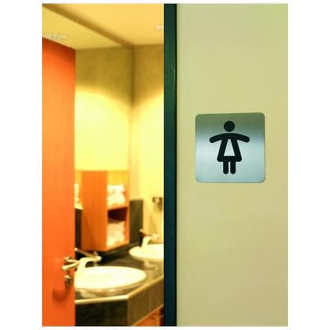 "pz. 1 Pittogramma Square "WC donne" argento metall. 49562 - Foto 2