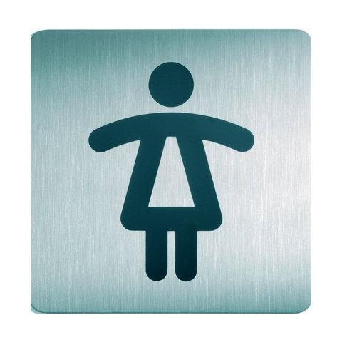 "pz. 1 Pittogramma Square "WC donne" argento metall. 49562 - Foto 1