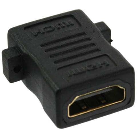 adattatore hdmi 19pin type-a femmina a hdmi 19pin type-a femmina, pin dorati, montaggio a pannello - Foto 2