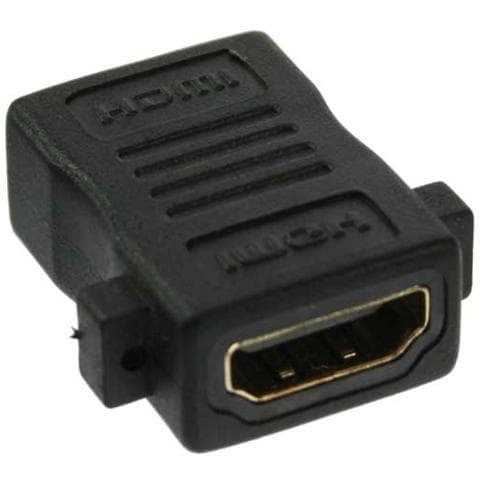 adattatore hdmi 19pin type-a femmina a hdmi 19pin type-a femmina, pin dorati, montaggio a pannello - Foto 1