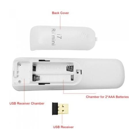 Mini I7 Wireless Telecomando Multimediale Con Mouse Giroscopico Per Smart Tv, Mini Pc, Tv Box, Computer, Htpc, Console - Foto 3