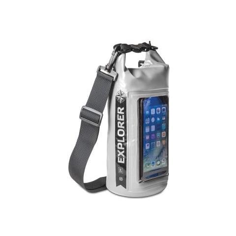 Borsa Impermeabile Explorer 2L con Tasca per Smartphone fino a 6.2'' Colore Grigio - Foto 1