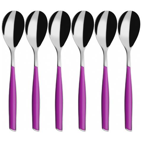 Servizio Posate 6 Pz. Cucchiaino Caffè ""glamour"" Iris Con Scatola - Foto 2