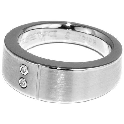 DS-A003 Anello da Donna in Acciaio Colore Argento Misura 14 - Foto 1