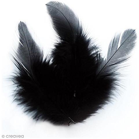 Piume Di Gallo 10 Cm - Nero - Foto 2