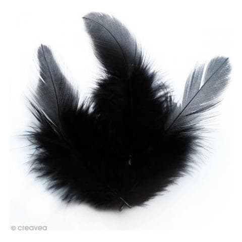 Piume Di Gallo 10 Cm - Nero - Foto 1