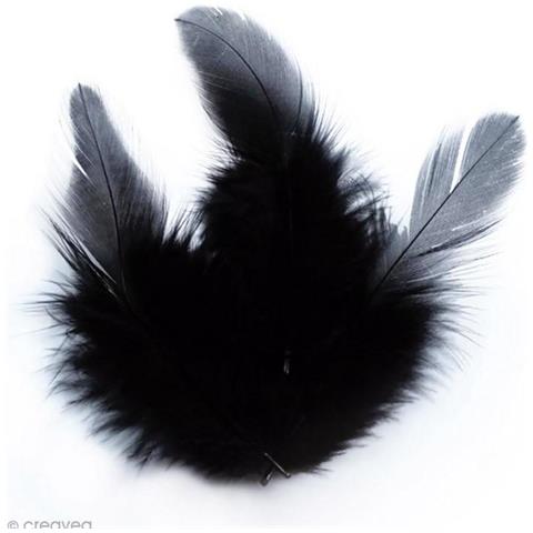 Piume Di Gallo 10 Cm - Nero - Foto 3