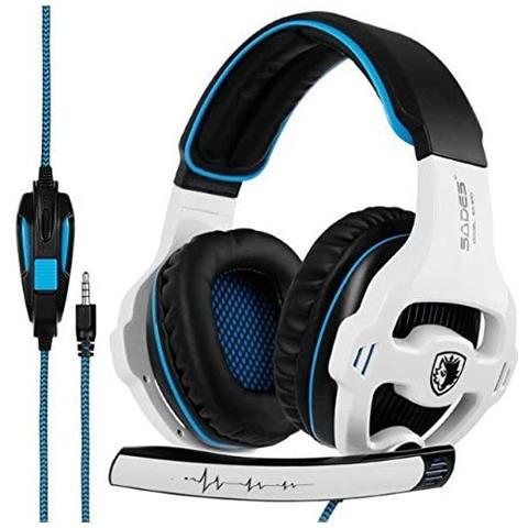 SADES - Cuffie Gaming Per Ps4 Sades Sa810 Cuffie Da Gioco Con Microfono  Stereo Bass Regolatore Di Volume Per Ps4 Pc Xbox One Mac (bianca) - ePRICE