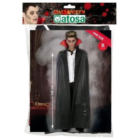Vampire Cape S / Rab. - 140 Cm - Adulto - Uomo - Nero - Foto 1