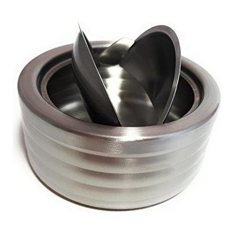 Bambelaa Portacenere Per Esterni Da Giardino Posacenere Con Coperchio Antivento Smell Proof Posacenere Per Le Sigarette Posacenere In Acciaio Inox - Foto 2