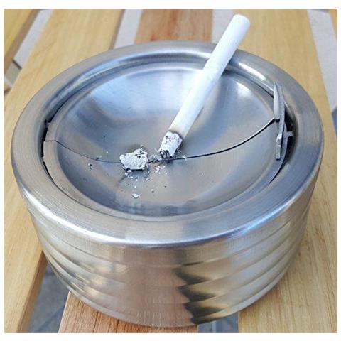 Bambelaa Portacenere Per Esterni Da Giardino Posacenere Con Coperchio Antivento Smell Proof Posacenere Per Le Sigarette Posacenere In Acciaio Inox - Foto 4