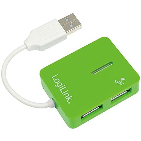 USB 2.0 4-Port Hub, Verde, Windows 98SE / ME / 200 / XP / Vista / 2003/7 - Foto 1