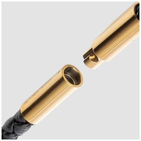 Collana in Pelle per Uomo, ""Wolf"", 60cm, Oro - Foto 8