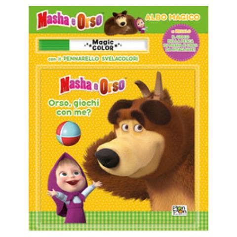 Elisa Carati - Orso, Giochi Con Me? Masha E Orso. Albo Magico. Ediz. A Colori. Con Pennarello Svelacolori - Foto 1