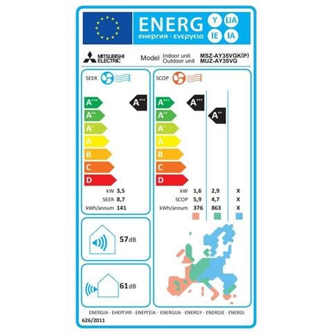 Condizionatore Fisso Monosplit KITAY35VG Plus Potenza 12000 BTU /H Classe A+++ /A++ Inverter e Wi-Fi - Foto 2