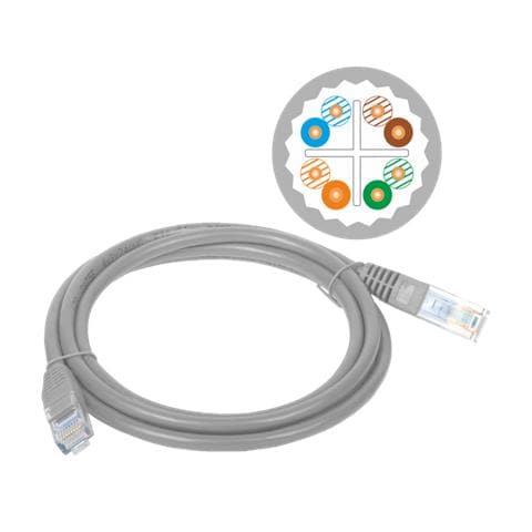 KKU6ASZA1.0 cavo di rete Grigio 1 m Cat6 U /UTP (UTP) - Foto 1