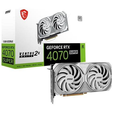 GeForce RTX 4070 12 GB GDDR6X PCI Express 4.0 x 3 x DisplayPort / 1 x HDMI Ventus 2X White - Foto 1
