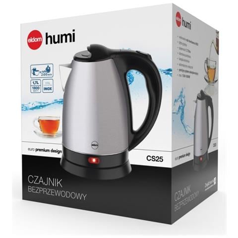 Bollitore senza fili CS25 humi 1800 W 1,7 L Colore Argento - Foto 2