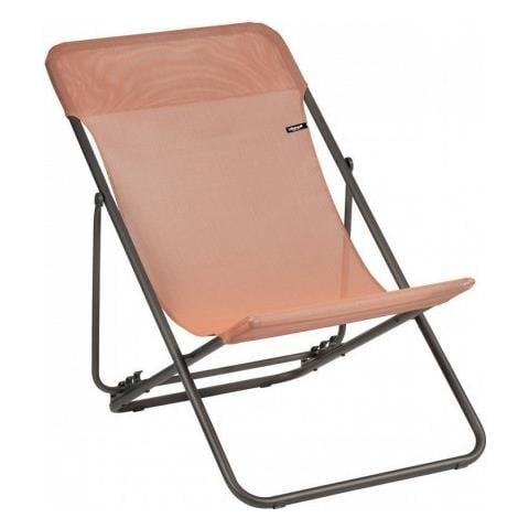 Lafuma Sedia A Sdraio Pieghevole Maxi Colorblock Cielo - Lettino Da Esterno Comodo E Portatile