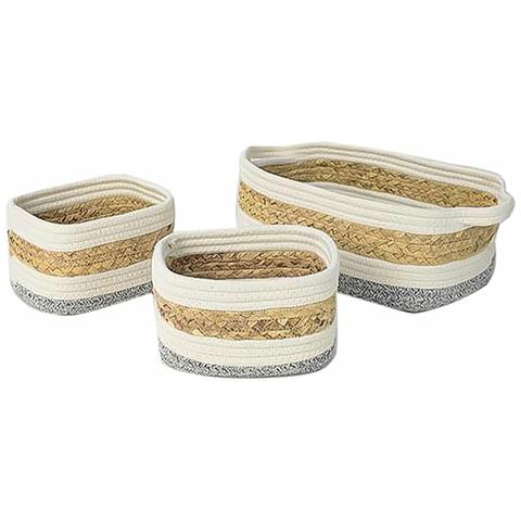Scatola Decorativa Fibra Naturale 33 X 23 X 13 Cm - Foto 1