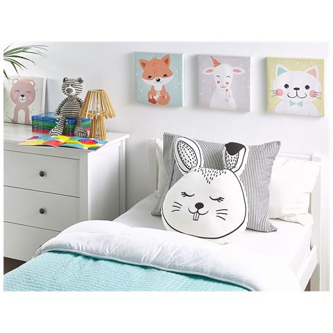 Set Di 2 Cuscini Kanpur Cotone 53 X 43 Cm Bianco Lepre - Foto 1