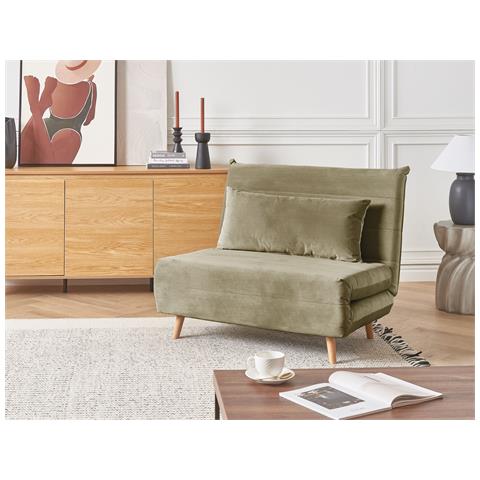 Divano Letto Singolo Setten Velluto Verde Oliva - Foto 1