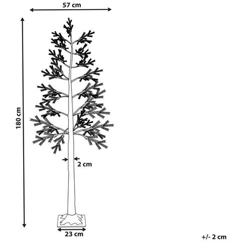 Albero Di Natale Da Esterno Bianco Con Led 180 Cm Albioni - Foto 6