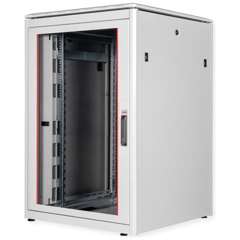 Roline 19 Zoll Netzwerkschrank Pro 22 He 800x800 Bxt Glastr Grau (26.21.0051) - Foto 1