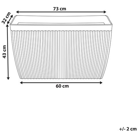 Vaso Per Piante Sisal 73 Cm Beige - Foto 7