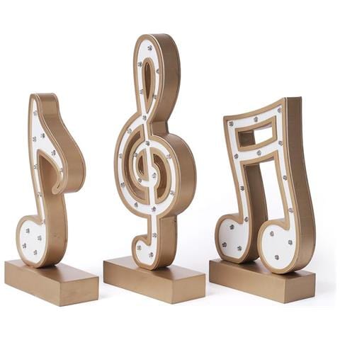 Luce Moderna A Forma Di Nota Musicale - Decorazione Dorata Unica - Foto 1