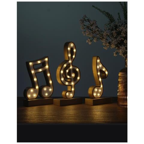 Luce Moderna A Forma Di Nota Musicale - Decorazione Dorata Unica - Foto 5