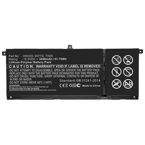 Laptop Battery 51.75wh Li-polymer 15v 3450mah Txd03 - Batterie - 3.450 Mah (txd03-cp) - Foto 1