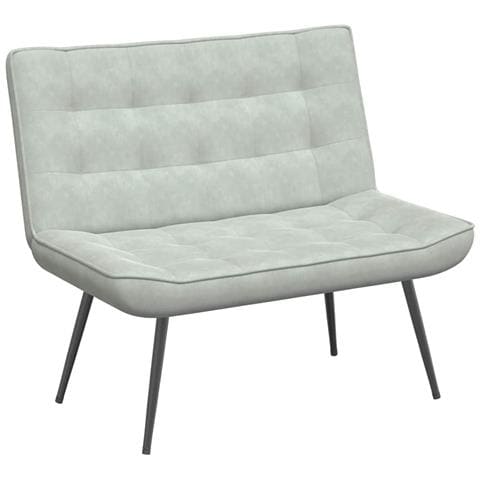 Panca Grigio Chiaro 110x74x84 Cm In Velluto - Foto 2