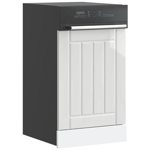 Pannello Lavastoviglie Lucca Bianco Lucido In Legno Multistrato - Foto 1