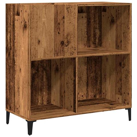 Mobile Porta Dischi Legno Antico 84,5x38x89cm Legno Multistrato - Foto 2
