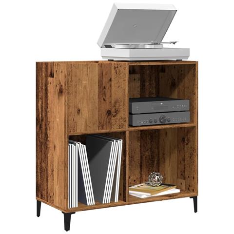 Mobile Porta Dischi Legno Antico 84,5x38x89cm Legno Multistrato - Foto 1